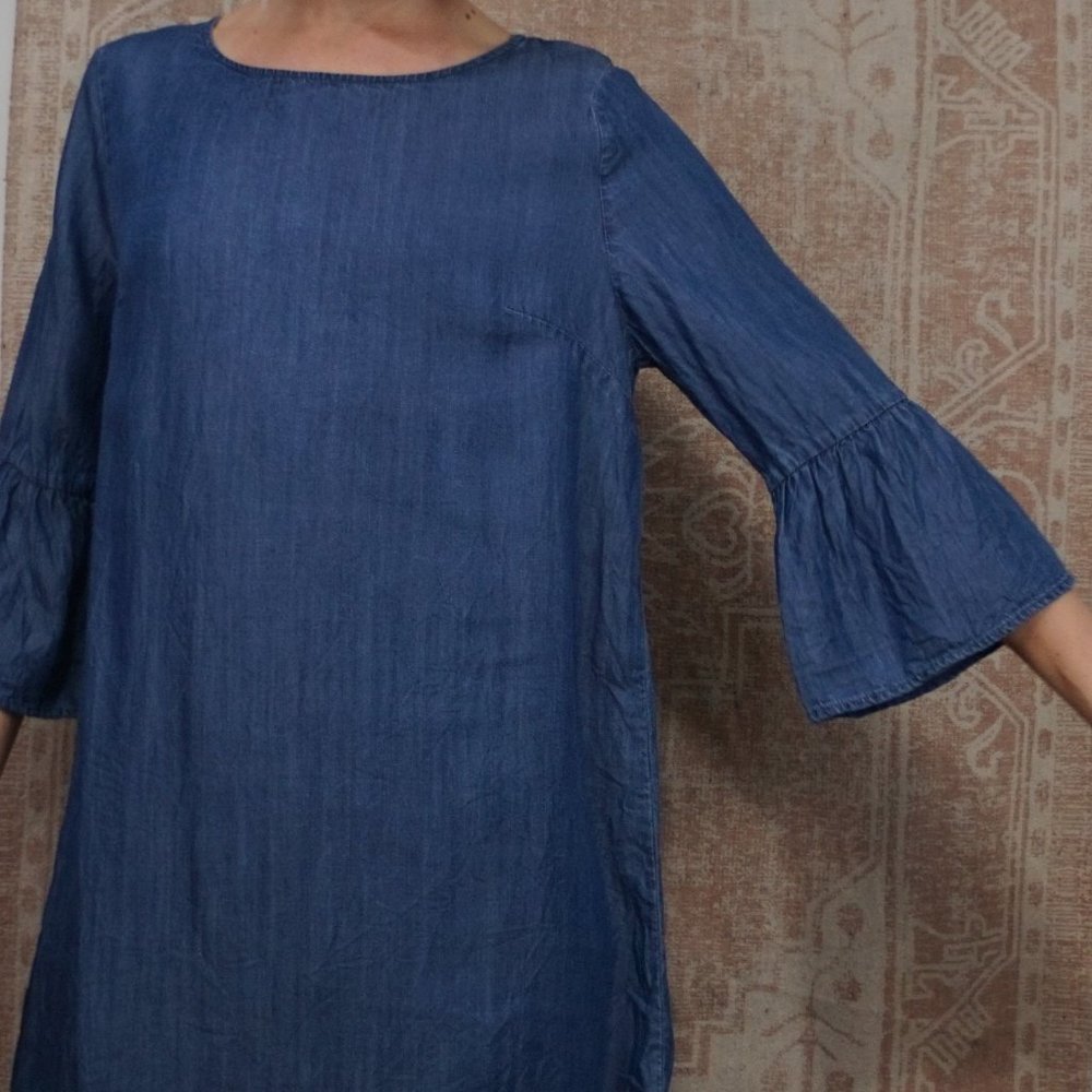 ⭐ Paper crane bell sleeve chiffon dress